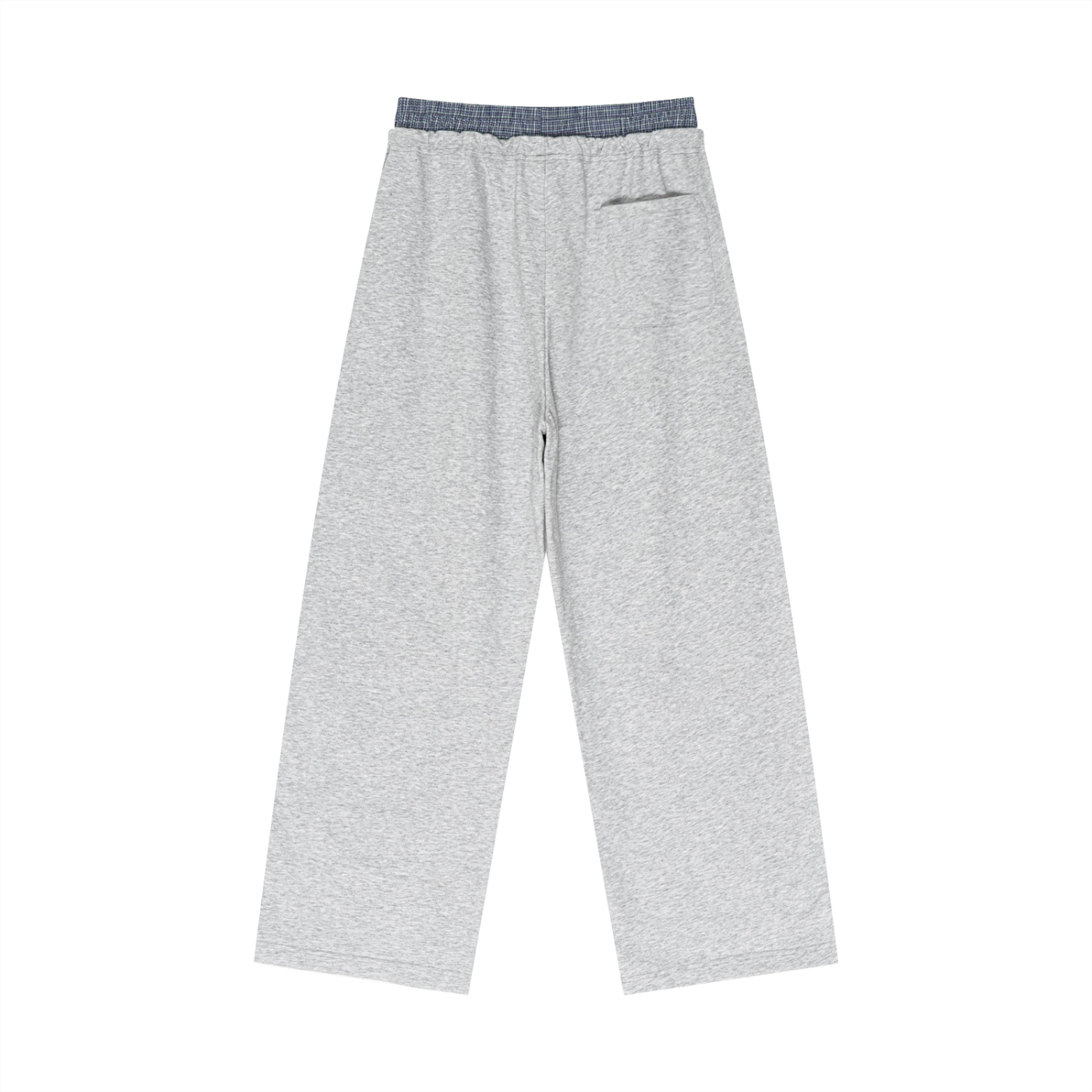 Plaid Contrast Waist Pants