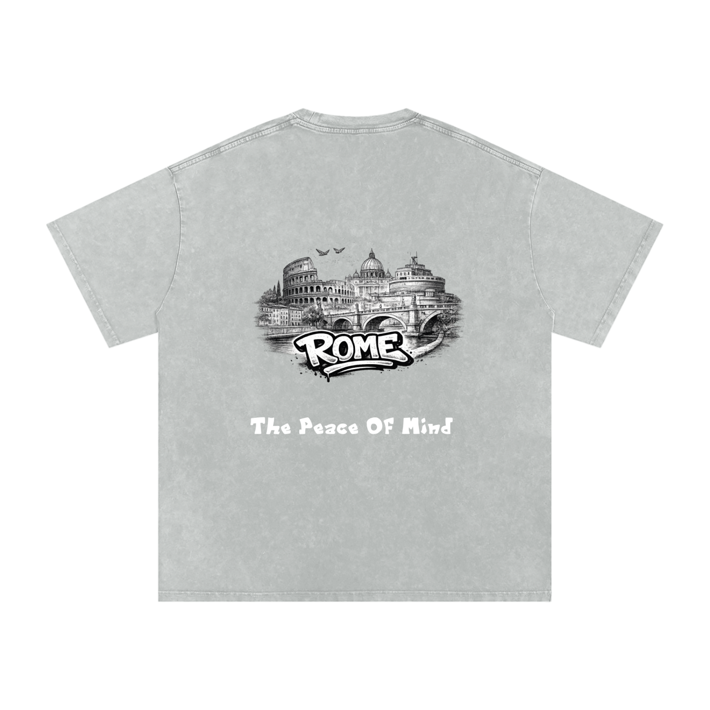 Snow Washed Oversized Cotton T-Shirt