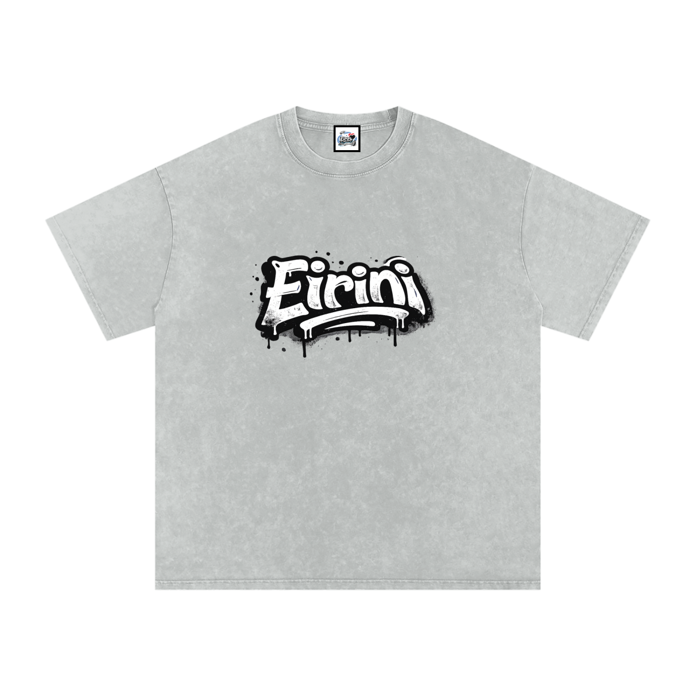 Snow Washed Oversized Cotton T-Shirt