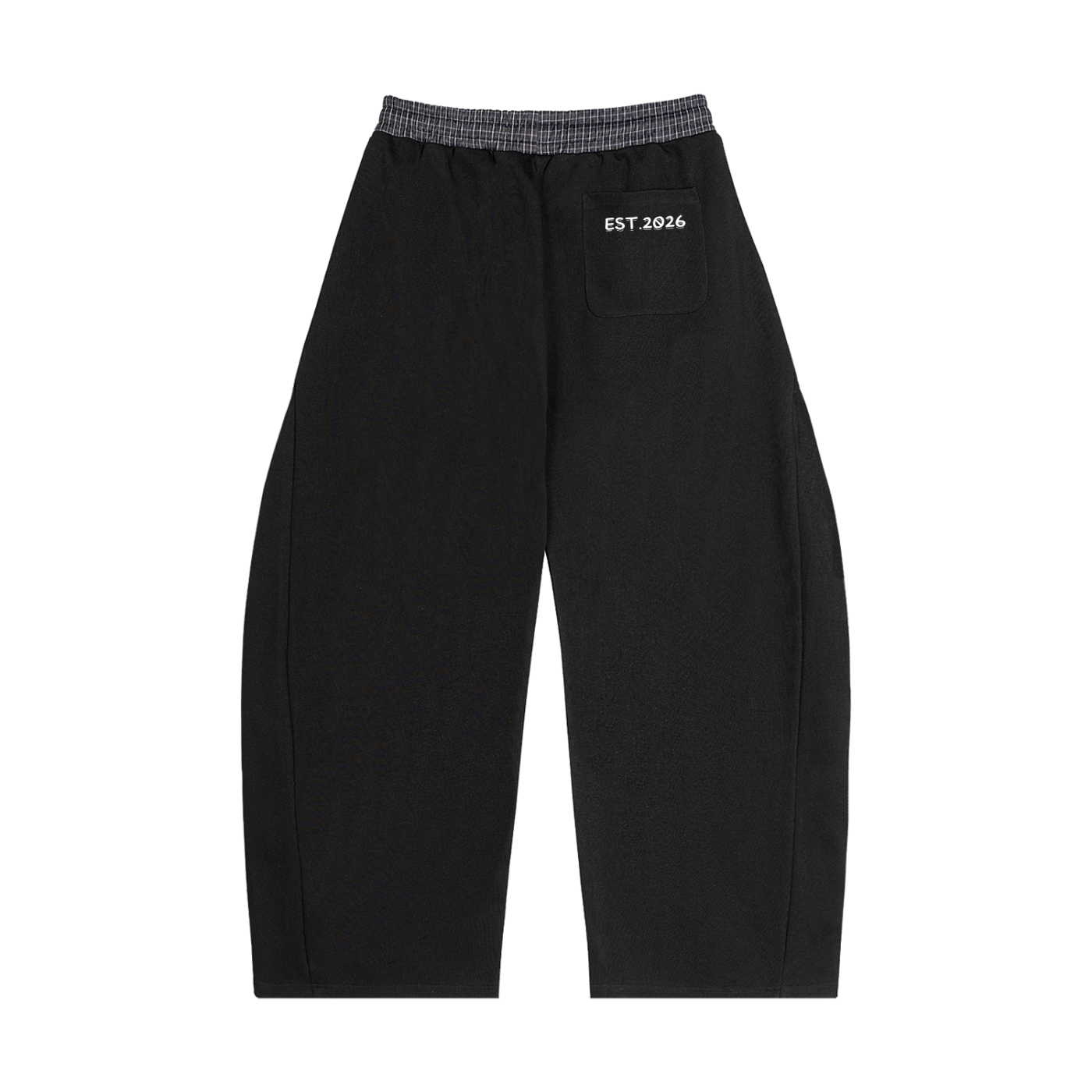 Plaid Waistband Barrel Sweatpants