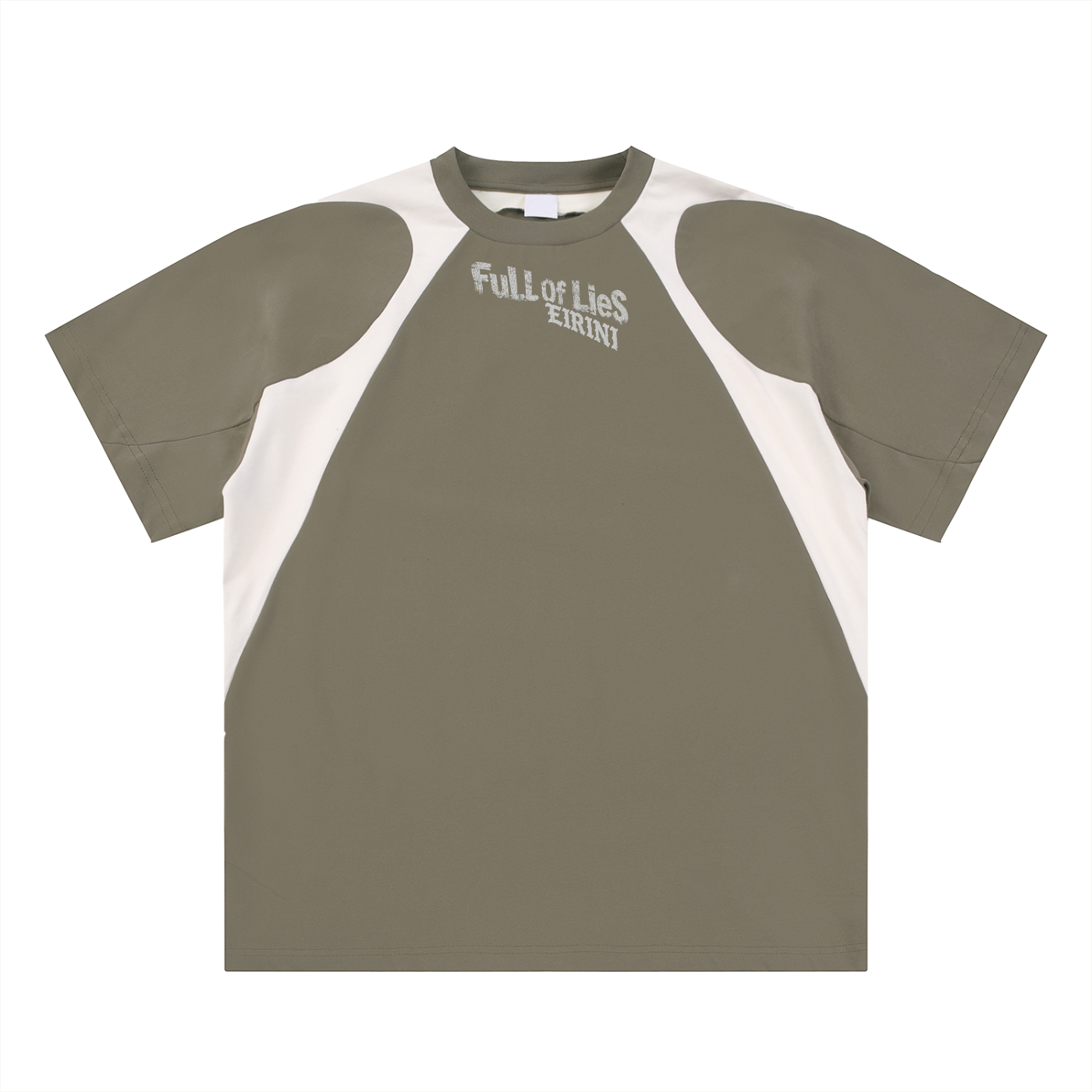 Contrast Panel Cotton T-Shirt