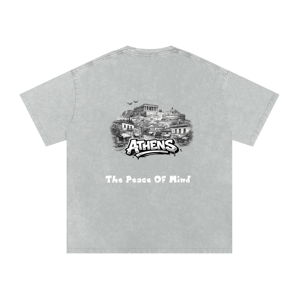 Snow Washed Oversized Cotton T-Shirt