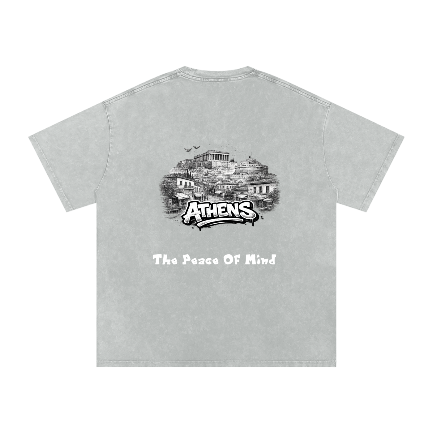 Snow Washed Oversized Cotton T-Shirt