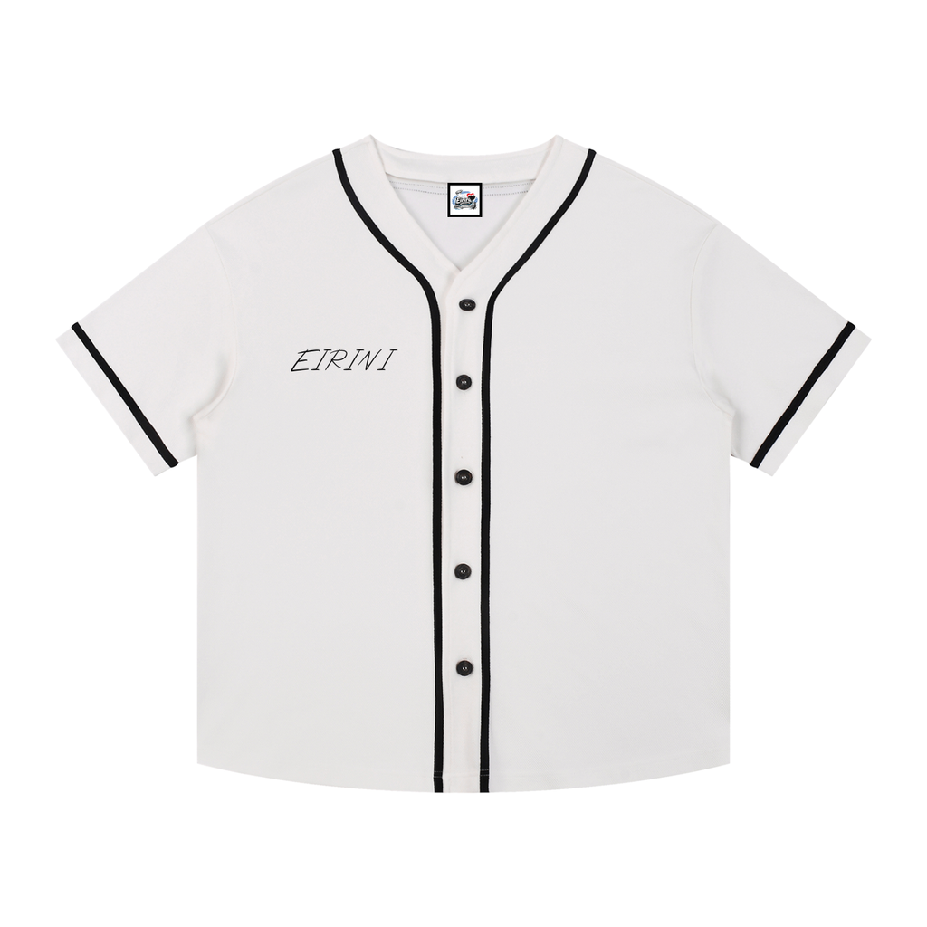 Contrast Piped Button-Up Jersey
