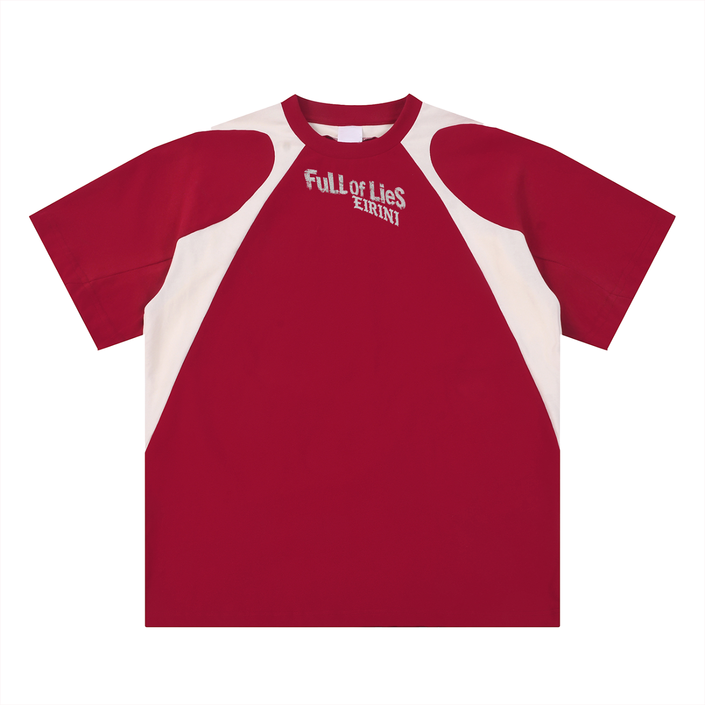 Contrast Panel Cotton T-Shirt