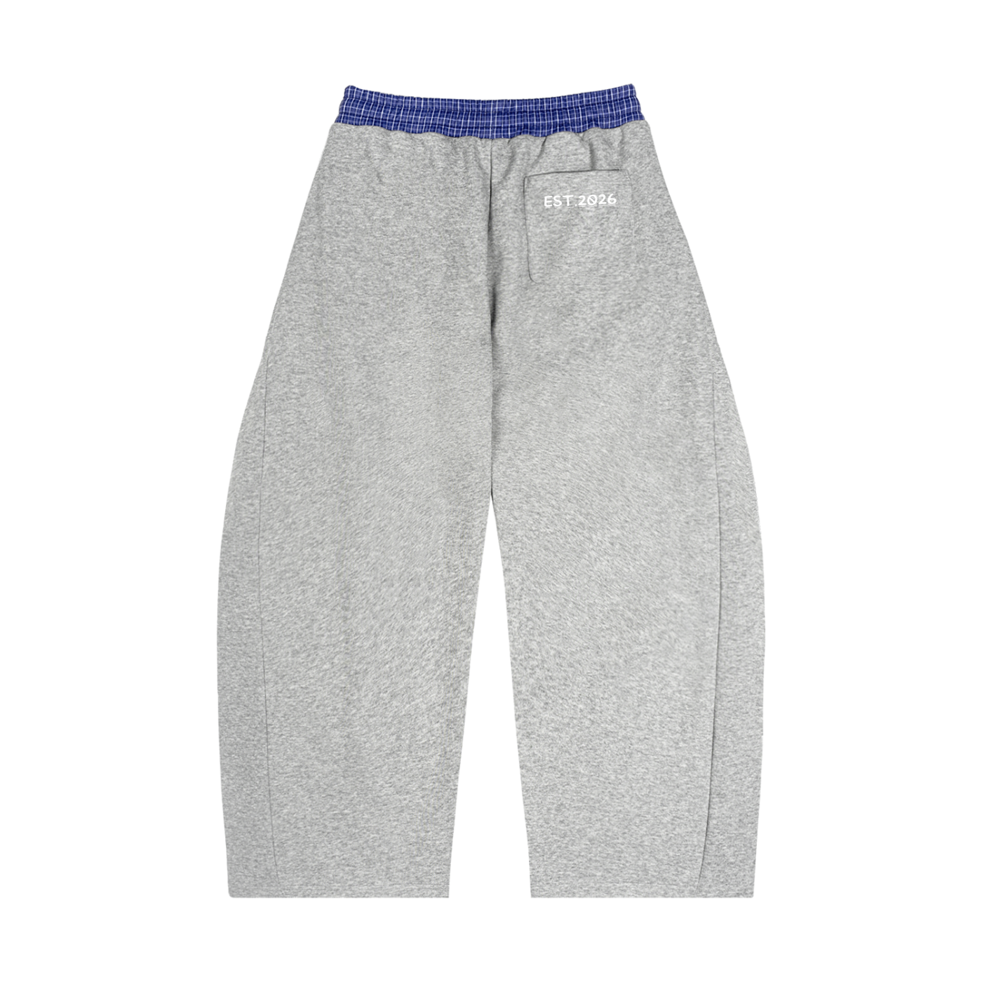 Plaid Waistband Barrel Sweatpants