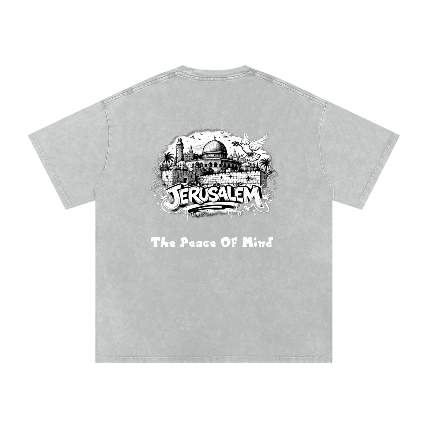 Snow Washed Oversized Cotton T-Shirt