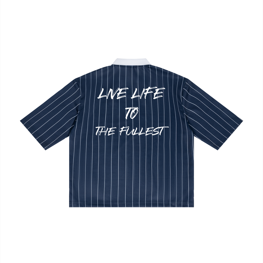 Unisex Pinstripe Collared Soccer Jersey