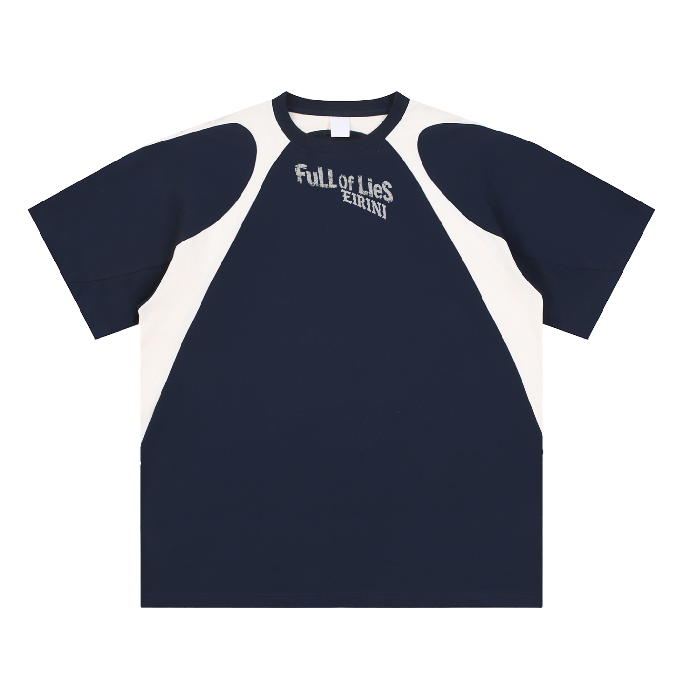 Contrast Panel Cotton T-Shirt