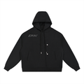 Boxy Button Placket Hoodie