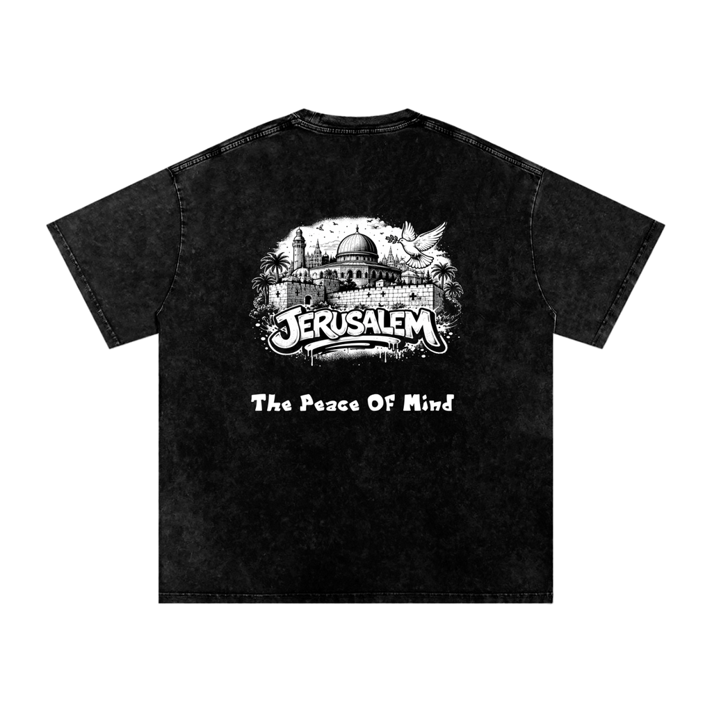 Snow Washed Oversized Cotton T-Shirt
