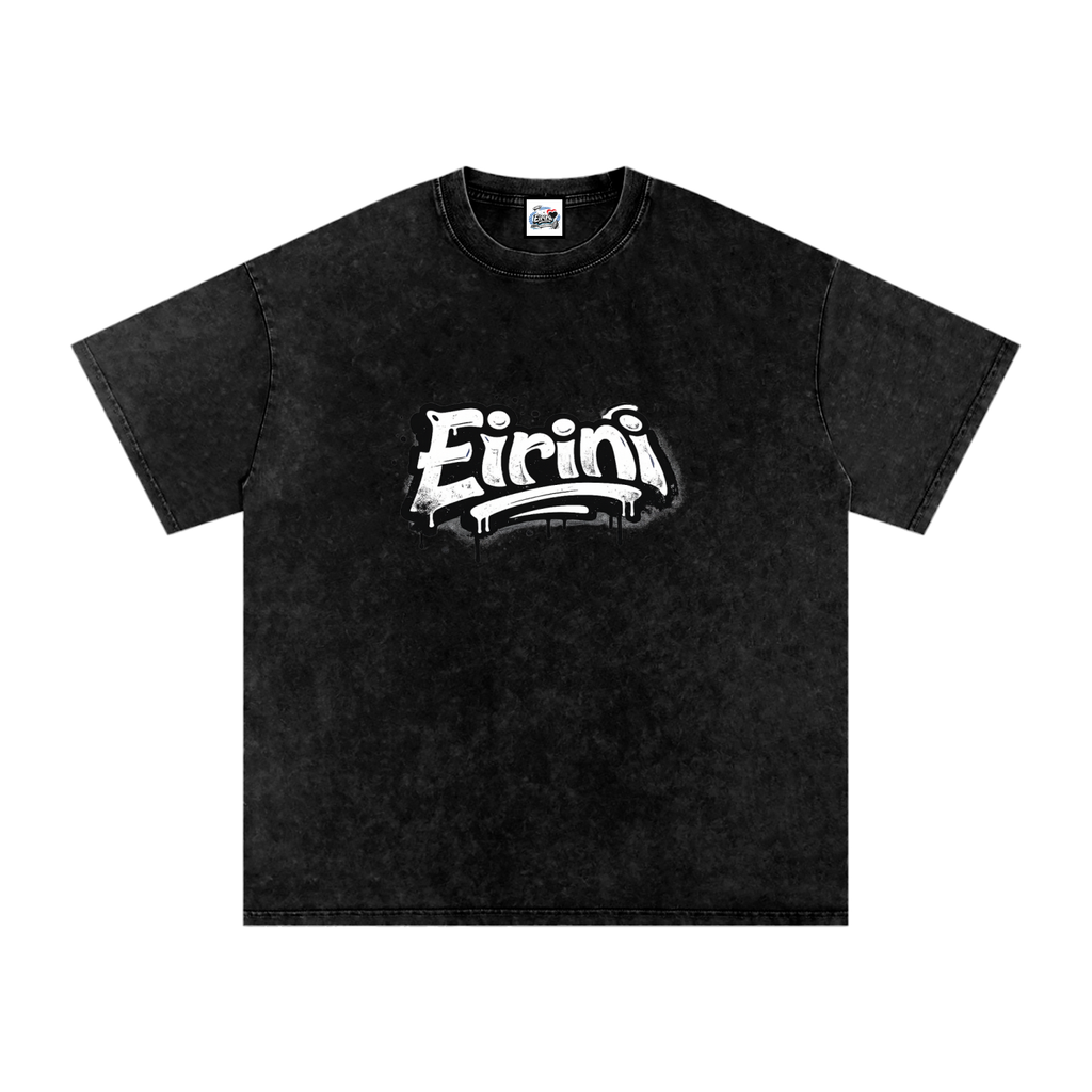 Snow Washed Oversized Cotton T-Shirt