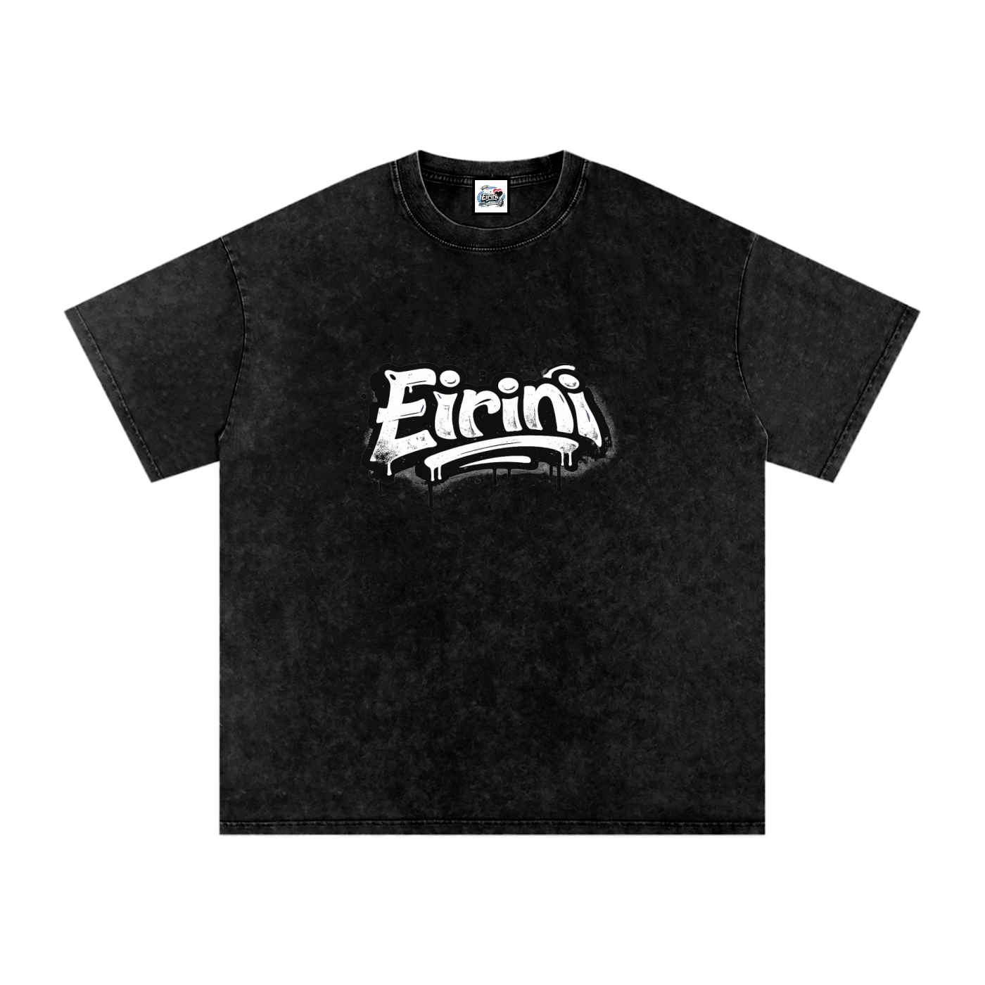 Snow Washed Oversized Cotton T-Shirt