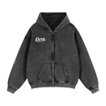 Zip-Through Boxy Fleece Hoodie