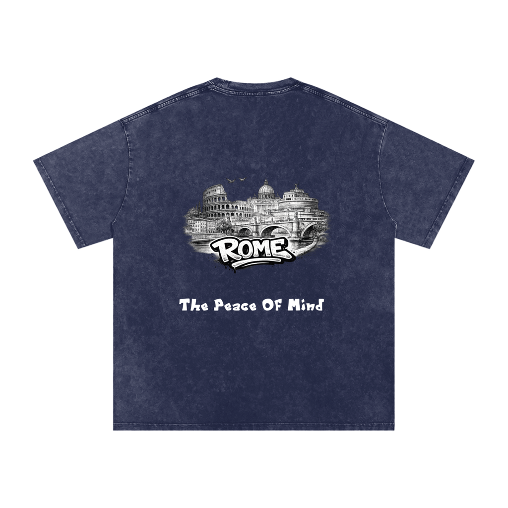 Snow Washed Oversized Cotton T-Shirt