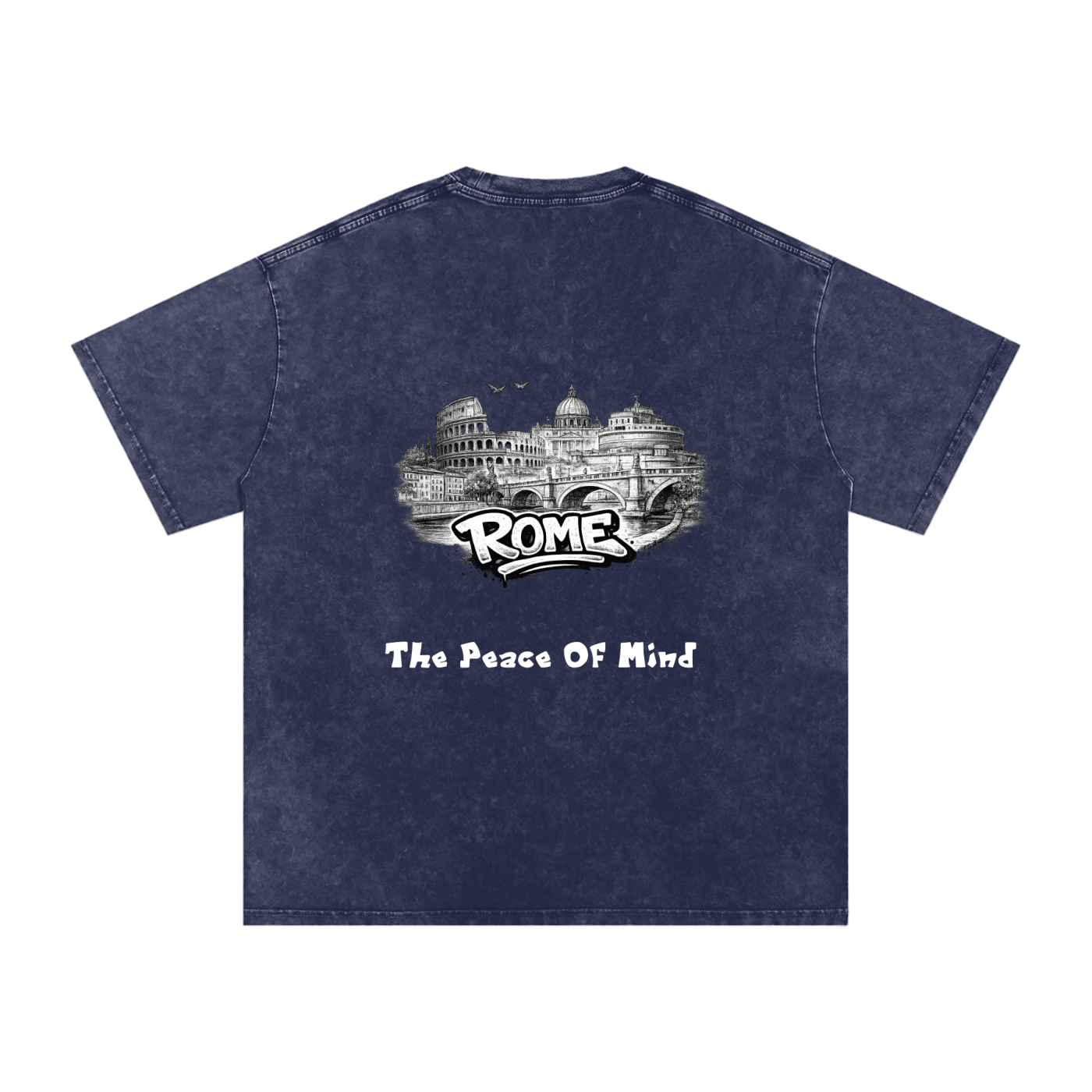 Snow Washed Oversized Cotton T-Shirt