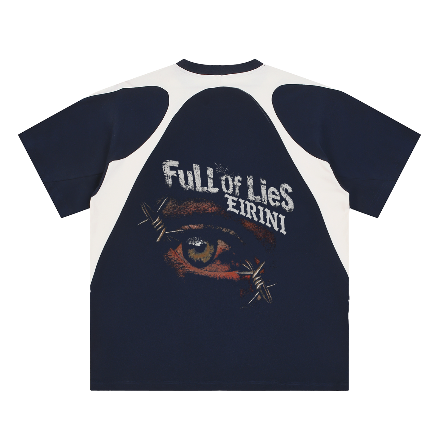 Contrast Panel Cotton T-Shirt