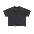 Vintage Wash Boxy Distressed Hem T-Shirt