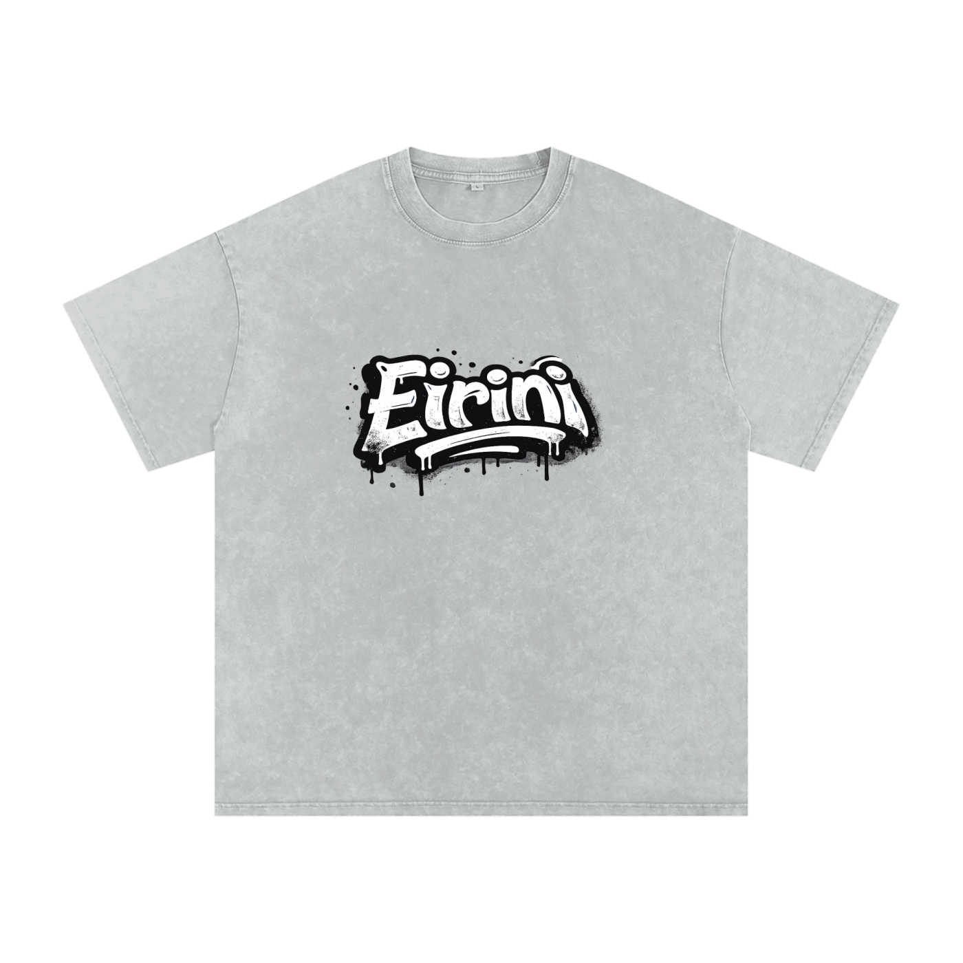 Snow Washed Oversized Cotton T-Shirt