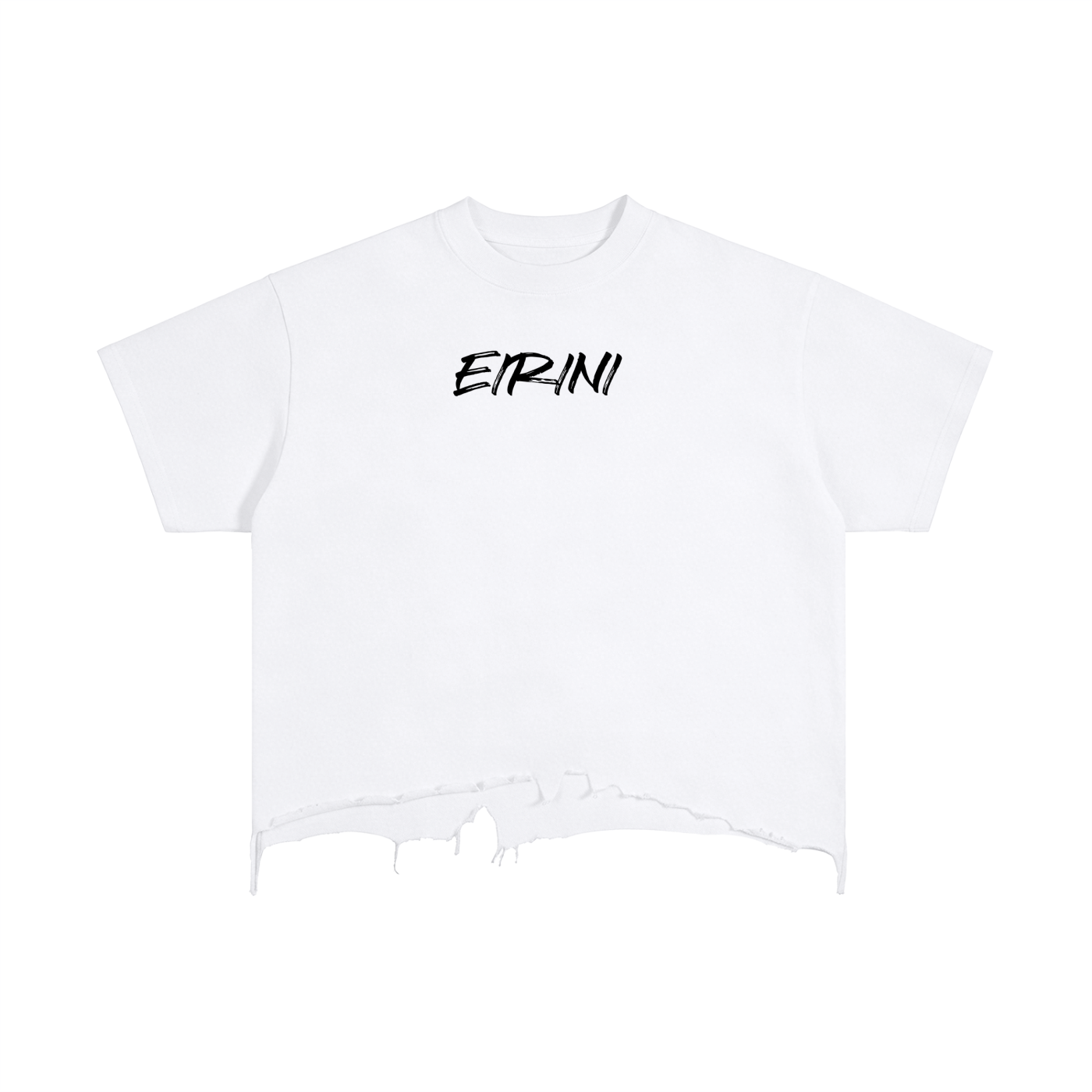 Vintage Wash Boxy Distressed Hem T-Shirt