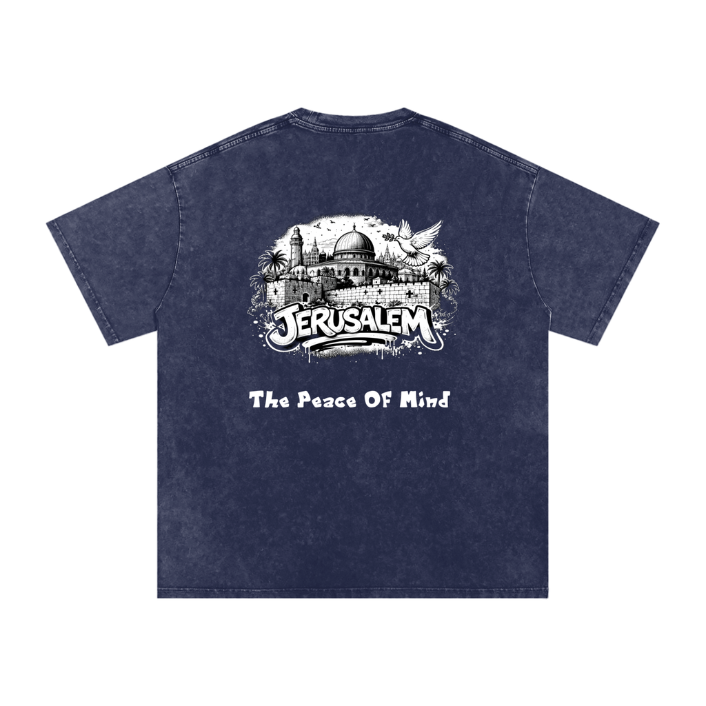 Snow Washed Oversized Cotton T-Shirt
