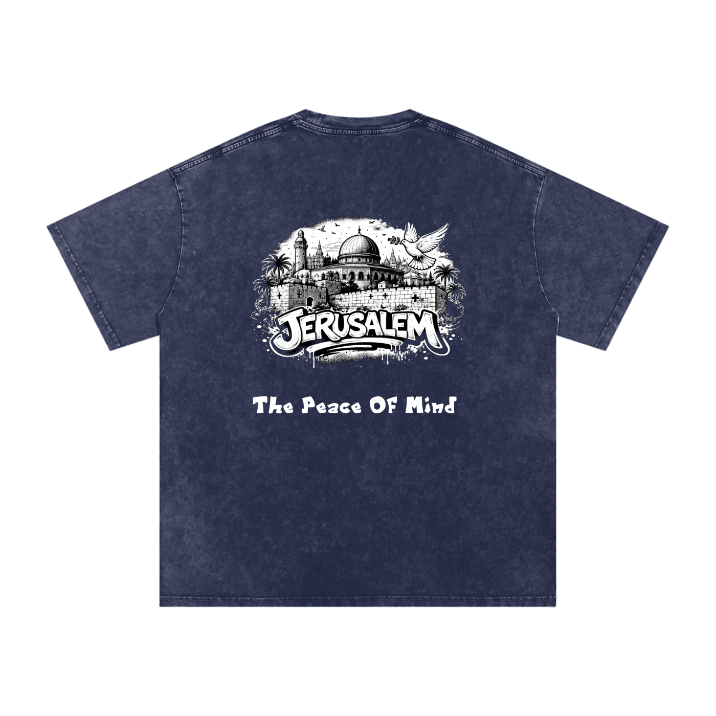 Snow Washed Oversized Cotton T-Shirt