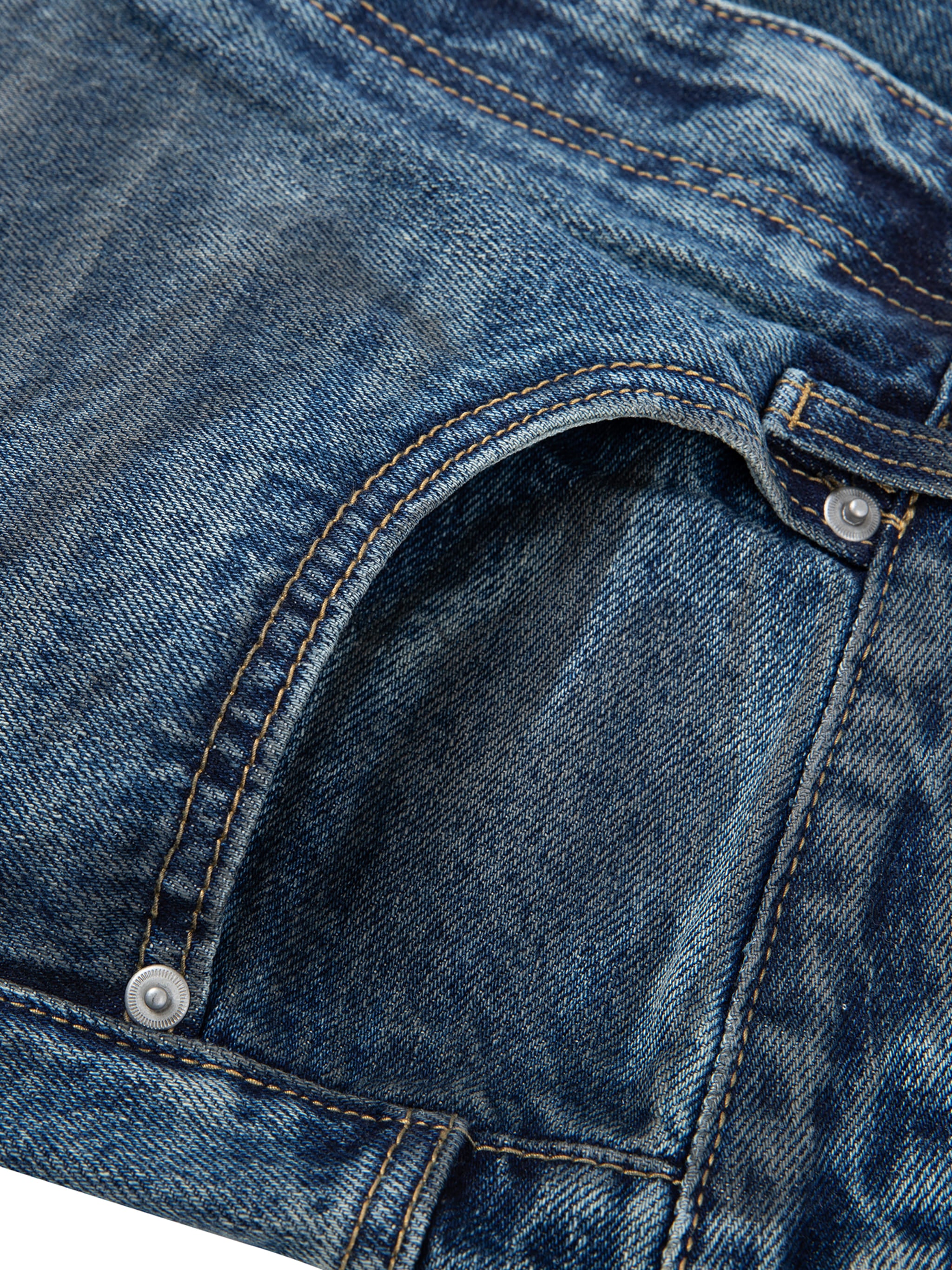 Vintage Wash Baggy Denim Jeans